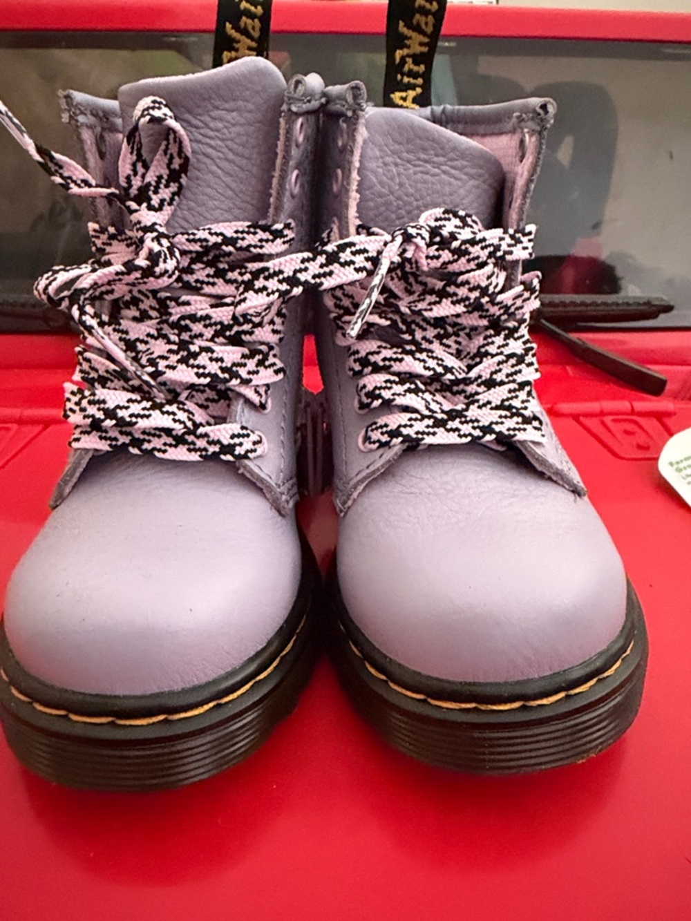 Dr. Martens Kids Lavender Combat Boots